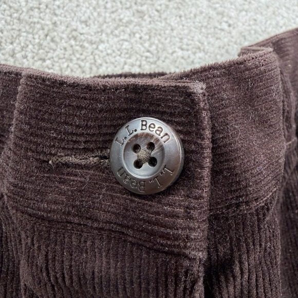 L.L. Bean Women's Size 10 Corduroy Pants Brown Cotton Spandex - Picture 4 of 7